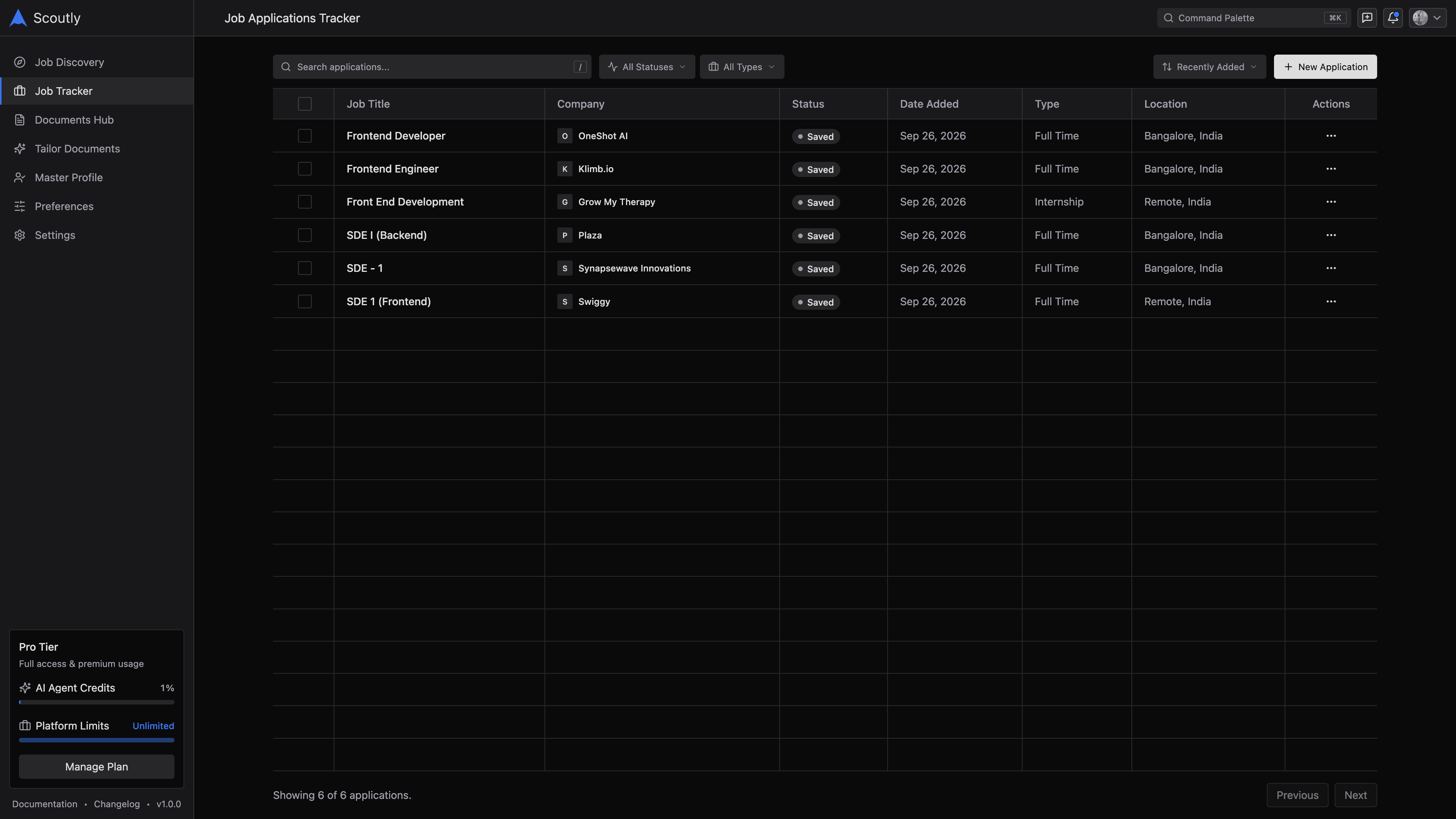 Kanban Application Tracker