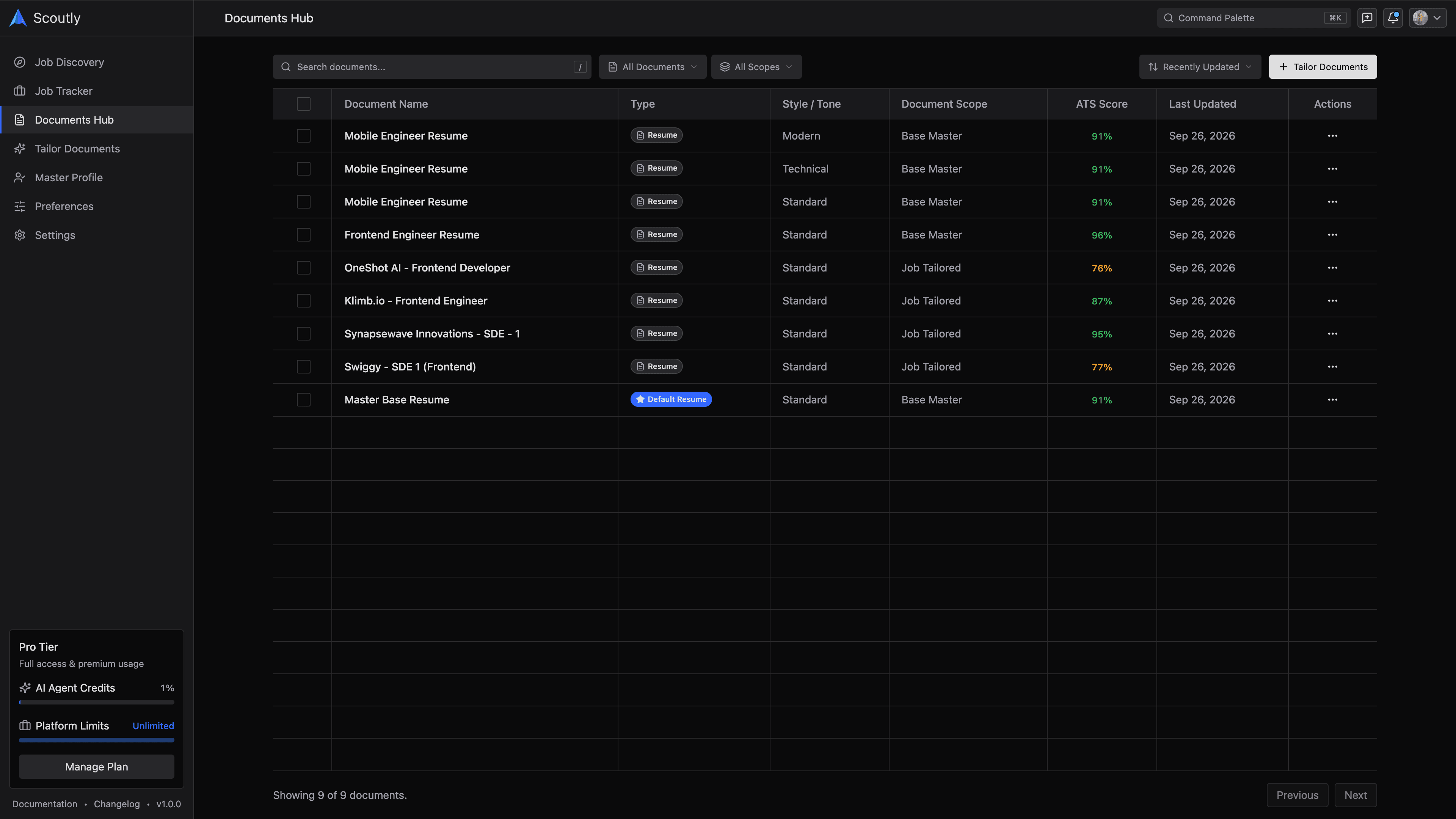 Centralized Documents Hub